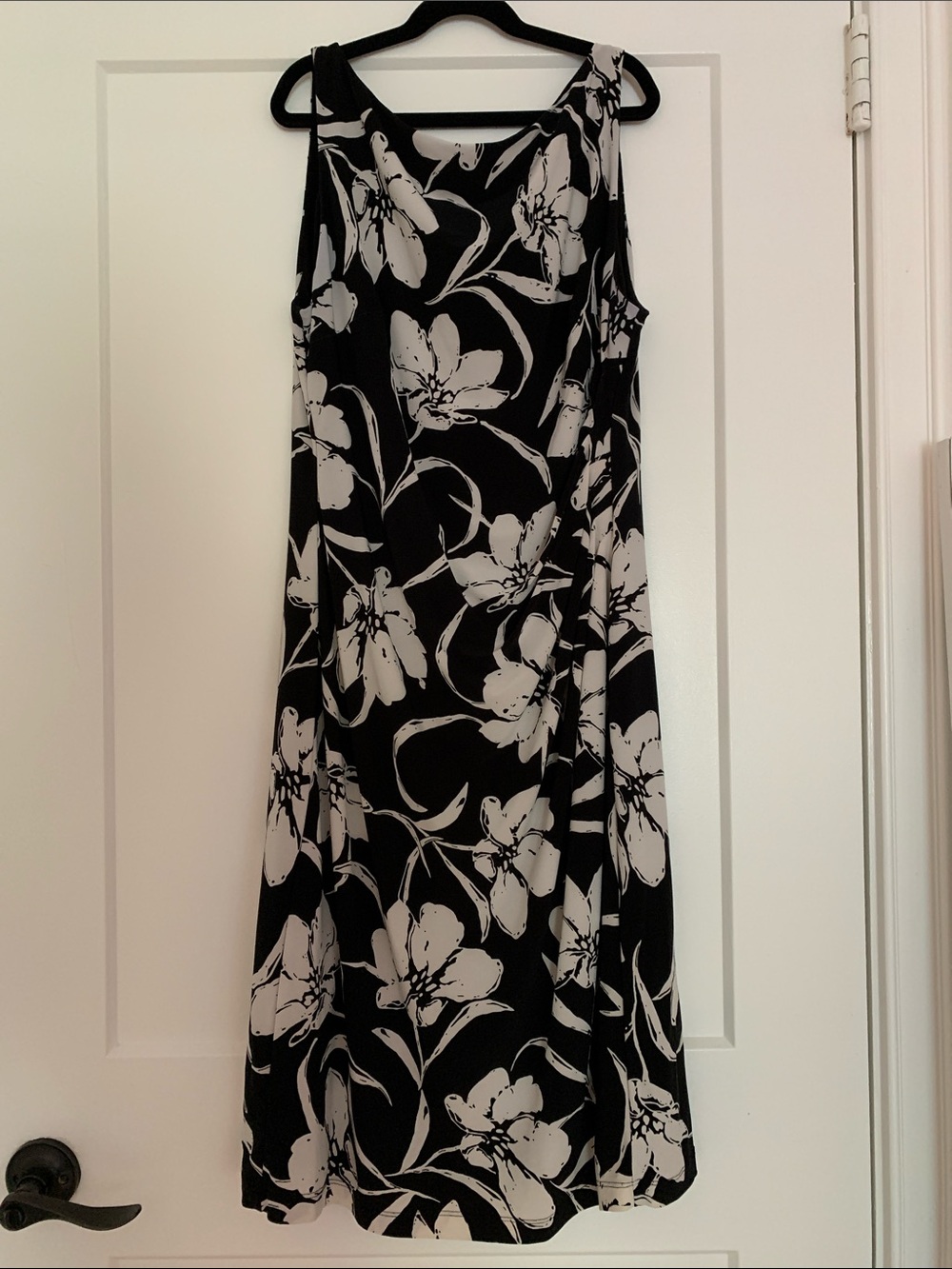 Ralph Lauren Black and White Floral Maxi Dress